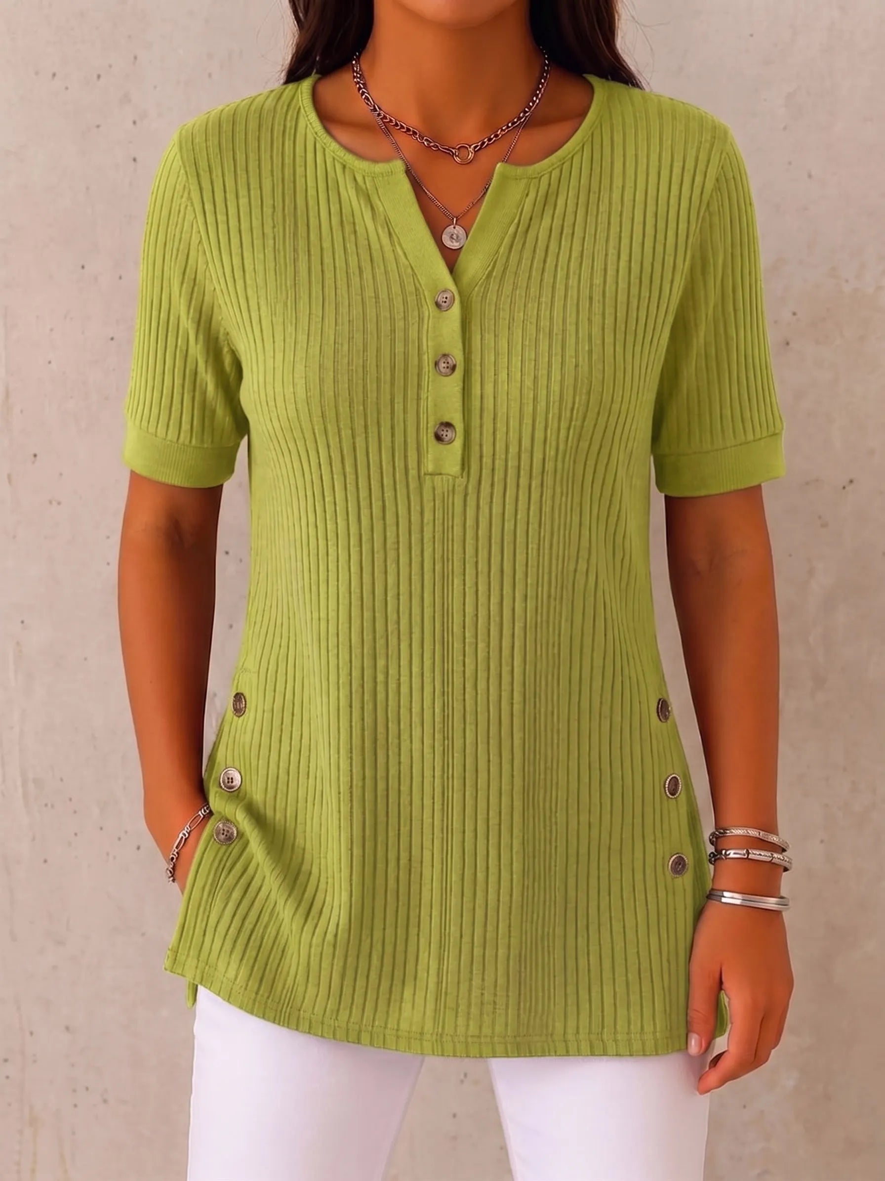 CLEARANCE SALE🔥 The Ultimate Everyday Soft-Ribbed Split-Hem Henley