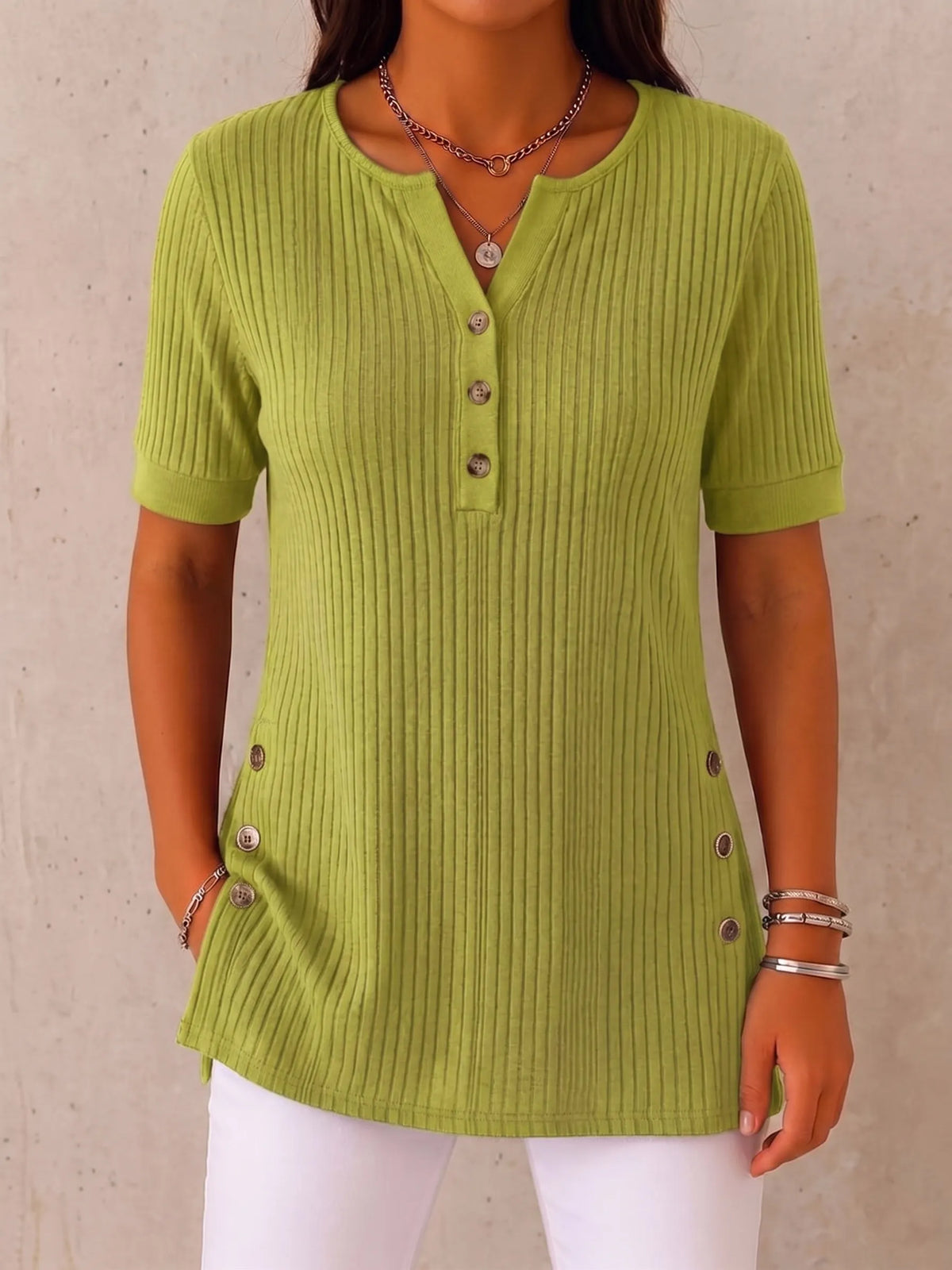 CLEARANCE SALE🔥 The Ultimate Everyday Soft-Ribbed Split-Hem Henley