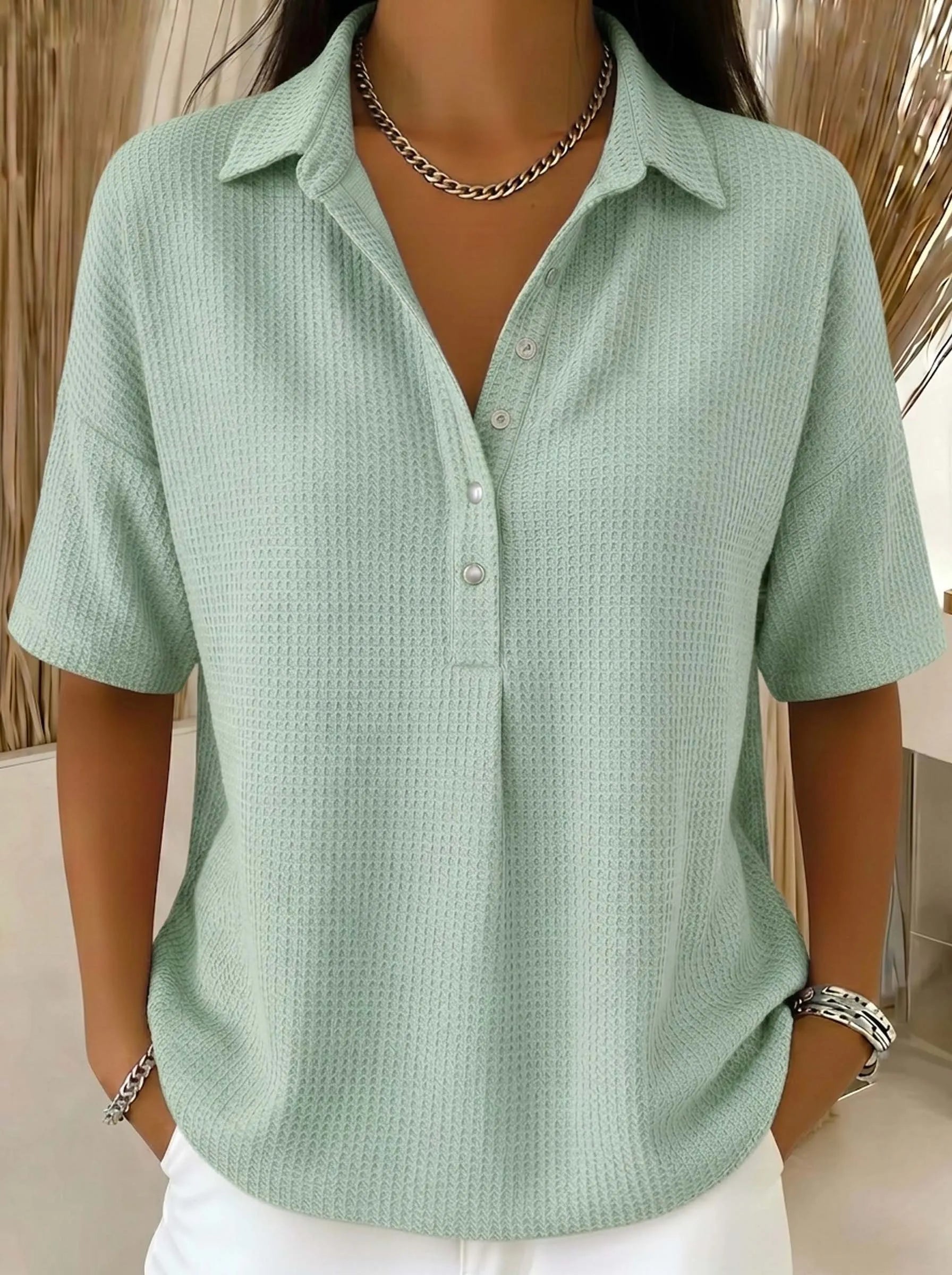 CLEARANCE SALEš„ Women's Air-Knit Polo Sweater