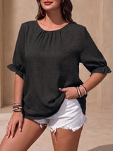 The "Breathe-Easy" Crinkle Linen Blouse