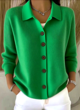 CLEARANCE SALE🔥 Women's Plain Long Sleeve Shawl Collar Casual Cardigan Outerwear