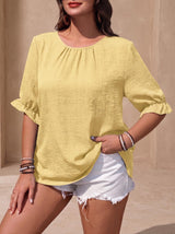 The "Breathe-Easy" Crinkle Linen Blouse