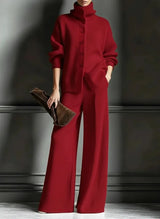 Women's Cozy Cardigan Sweater and Pants Two-Piece Set