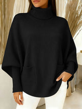 🎄 New Arrivals🔥 Women's Fashionable Casual Solid-Color High-Neck Sweater
