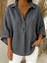 Denim Poncho Blouse