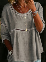 New Arrivals🔥 Women's Vintage Casual Loose Linen Blouse Shirt