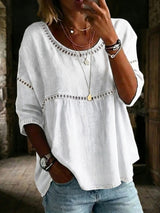 New Arrivals🔥 Women's Vintage Casual Loose Linen Blouse Shirt