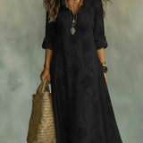 Stylish long-sleeved maxi dress