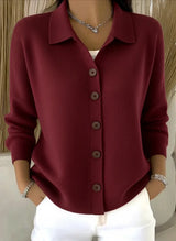 CLEARANCE SALE🔥 Women's Plain Long Sleeve Shawl Collar Casual Cardigan Outerwear