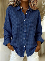 CLEARANCE SALE🔥 Women's Casual Gingham Long Sleeve Button Down Shirt