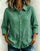 CLEARANCE SALE🔥 Women's Gingham Check Button-Down Shirt