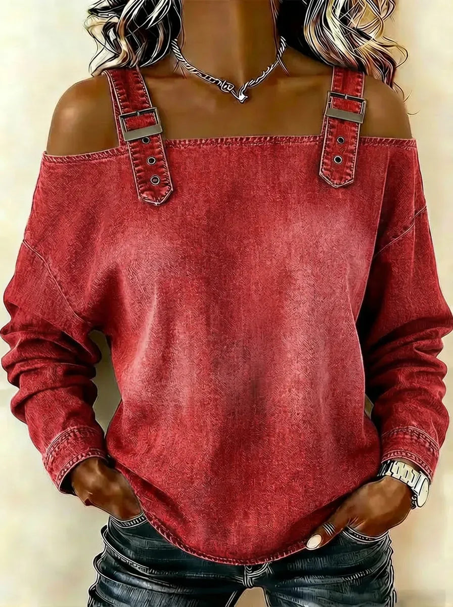 Women's sleeveless denim shirt