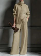 Women's Cozy Cardigan Sweater and Pants Two-Piece Set